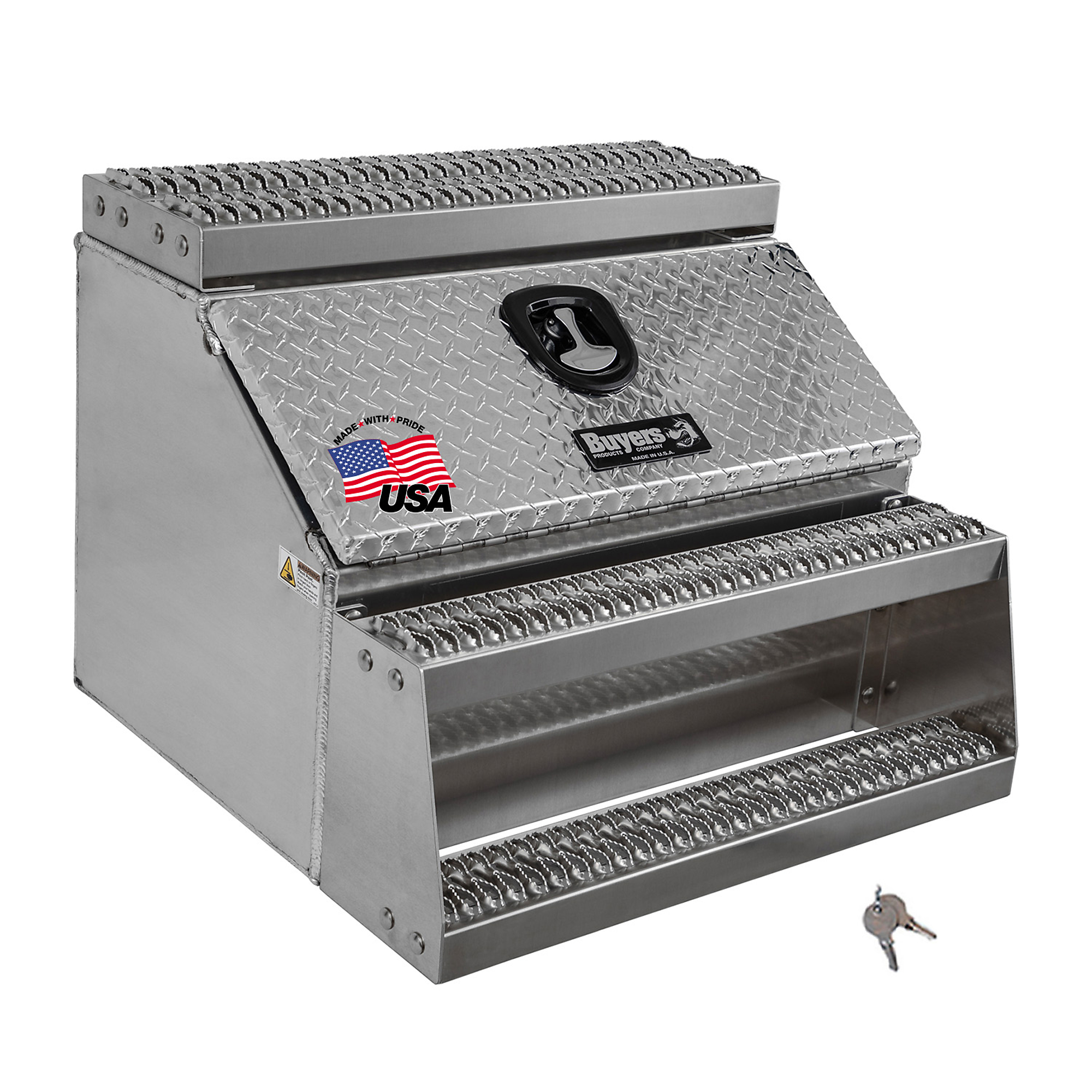 Buyers Products Heavy Duty Diamond Tread Aluminum Step Box Series